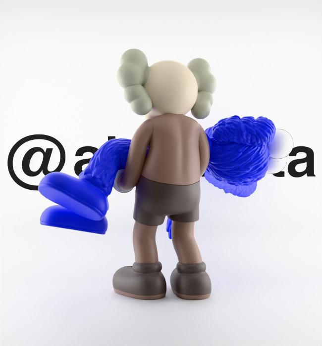 Kaws Gone Textured Low-poly 3D model_16