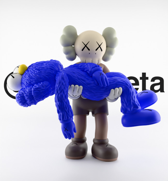 Kaws Gone Textured Low-poly 3D model_36