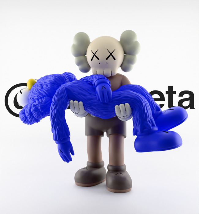 Kaws Gone Textured Low-poly 3D model_1