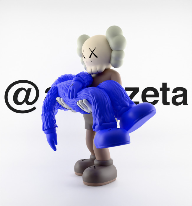 Kaws Gone Textured Low-poly 3D model_6