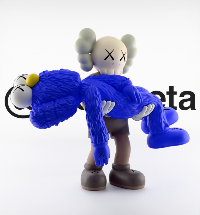 Kaws Gone Textured Low-poly 3D model_34