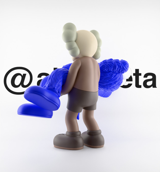 Kaws Gone Textured Low-poly 3D model_14