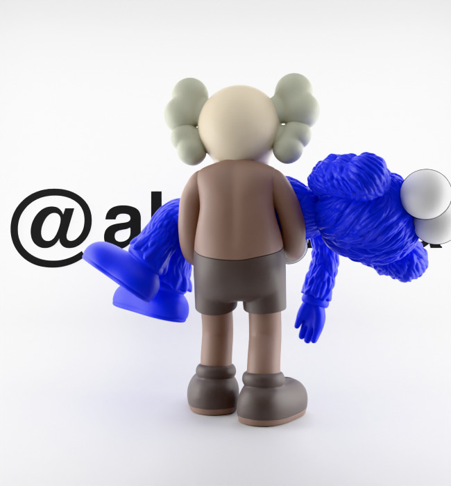 Kaws Gone Textured Low-poly 3D model_20