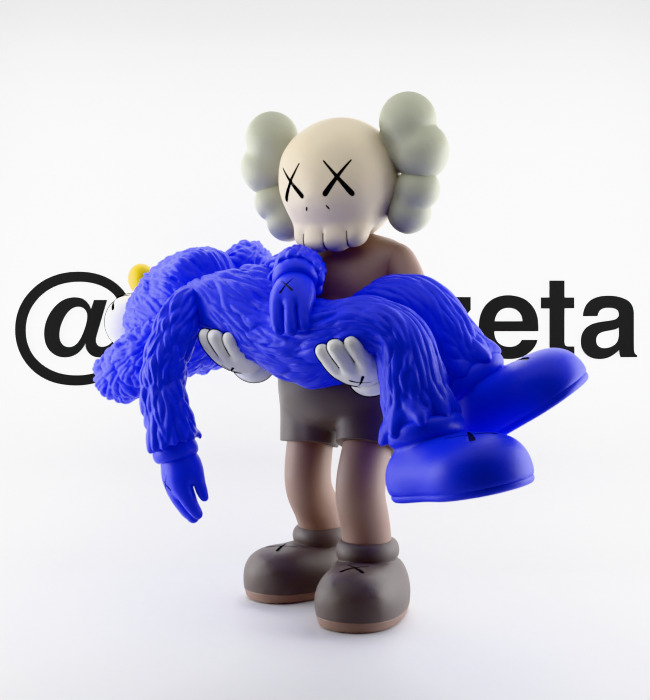 Kaws Gone Textured Low-poly 3D model_4