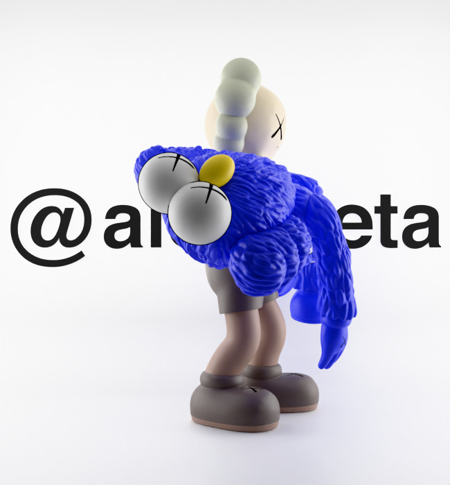 Kaws Gone Textured Low-poly 3D model_29