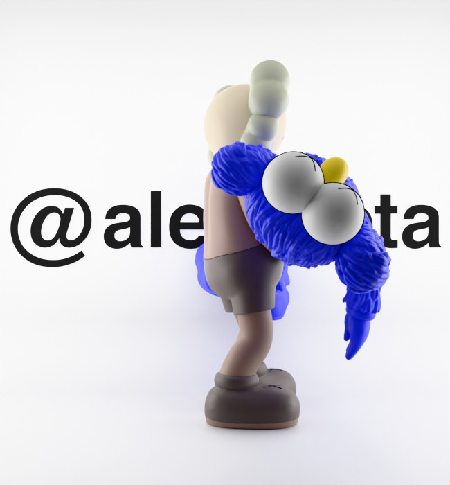 Kaws Gone Textured Low-poly 3D model_26