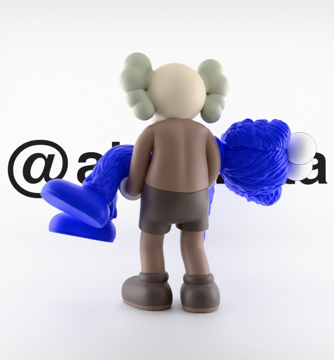 Kaws Gone Textured Low-poly 3D model_17
