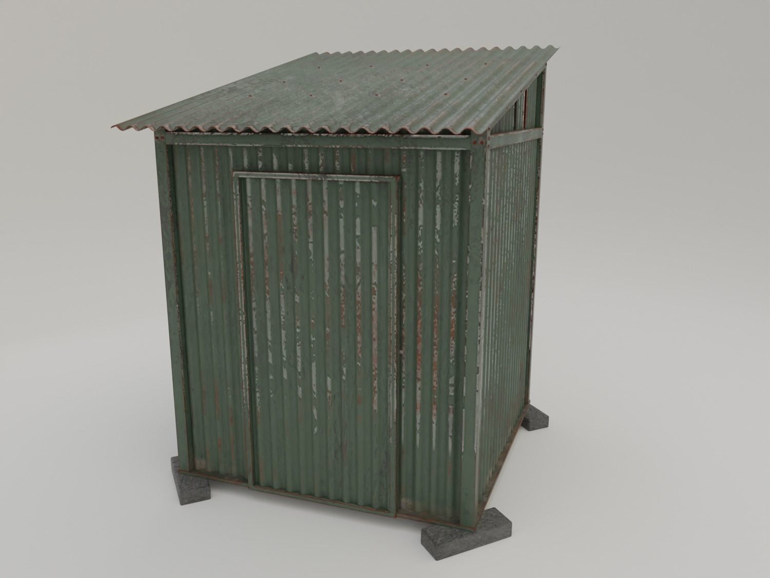 Outhouse Toilet  - Low Poly Low-poly 3D model_4
