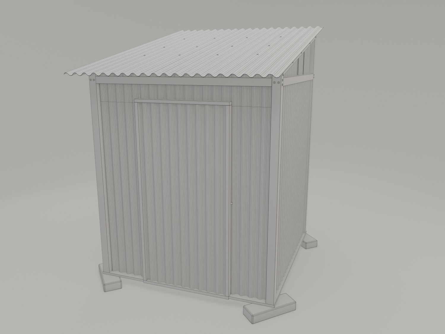 Outhouse Toilet  - Low Poly Low-poly 3D model_5