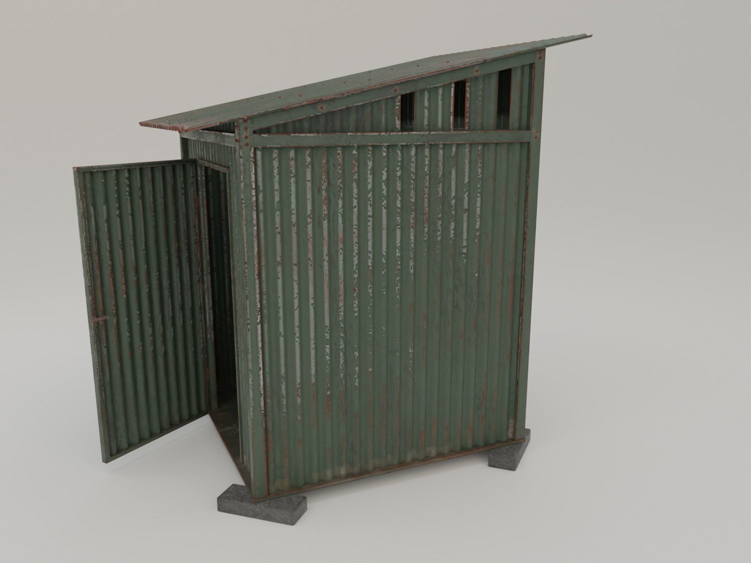 Outhouse Toilet  - Low Poly Low-poly 3D model_7