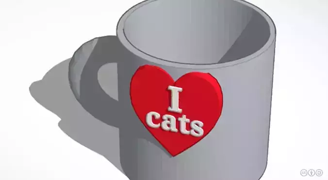 house mug with I love cats 
