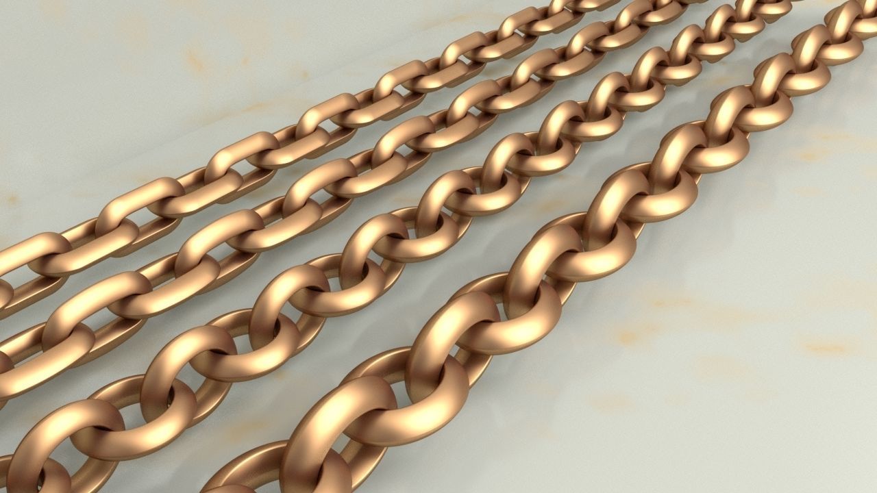 HERMES CHAIN LINK OR NECKLACE 3D print model_3