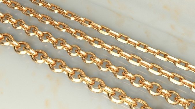 HERMES CHAIN LINK OR NECKLACE 3D print model