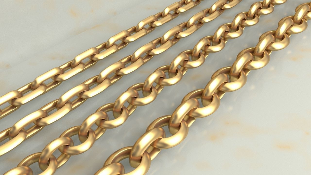 HERMES CHAIN LINK OR NECKLACE 3D print model_4