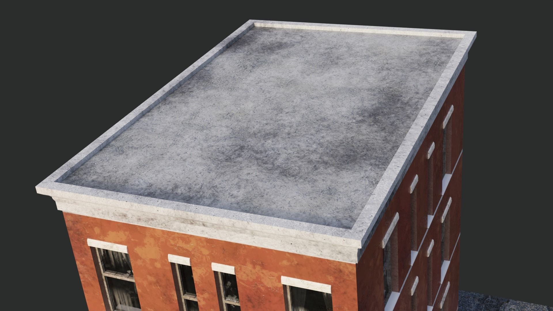 Building Block Low-poly 3D model_6