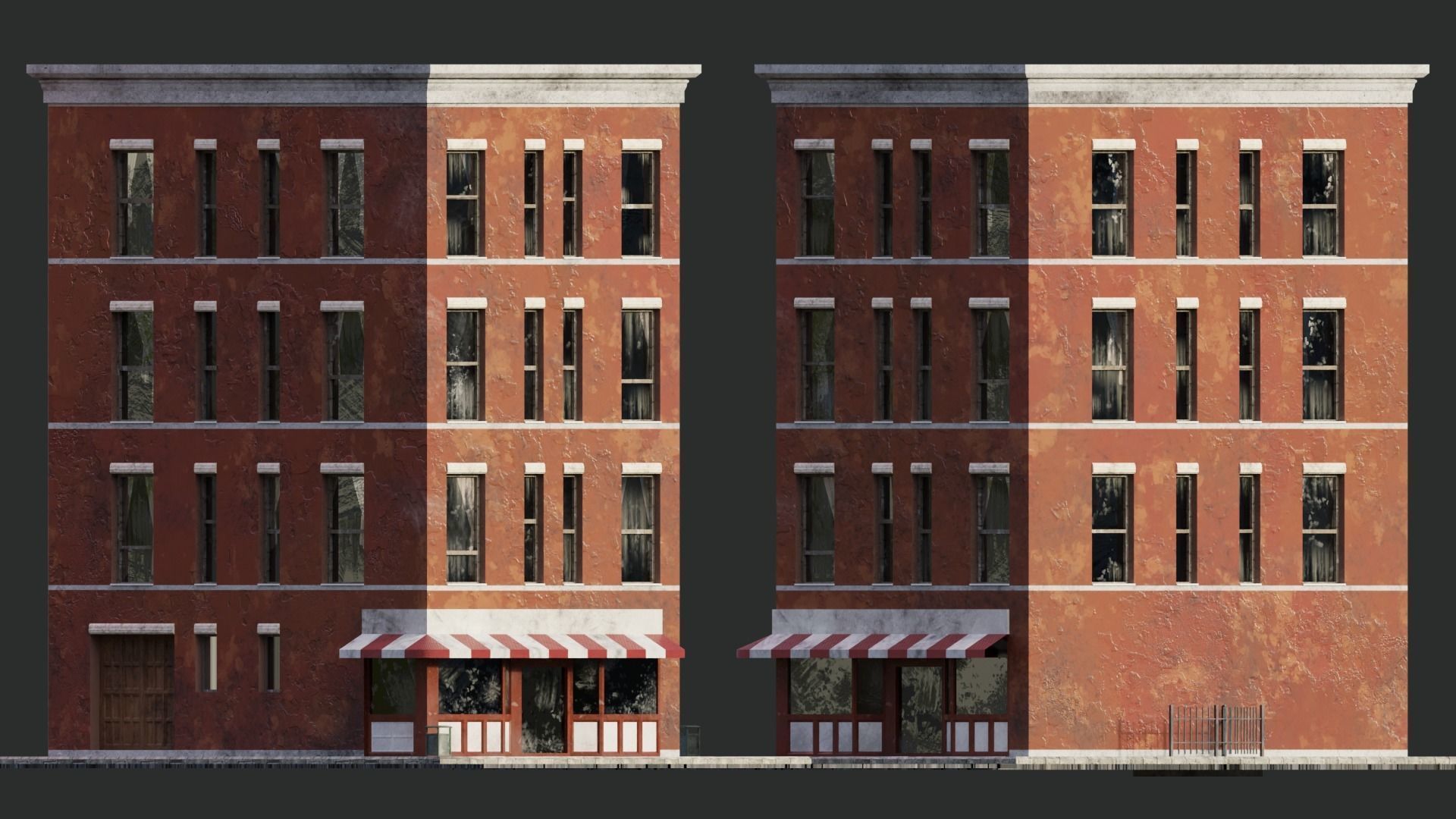 Building Block Low-poly 3D model_5