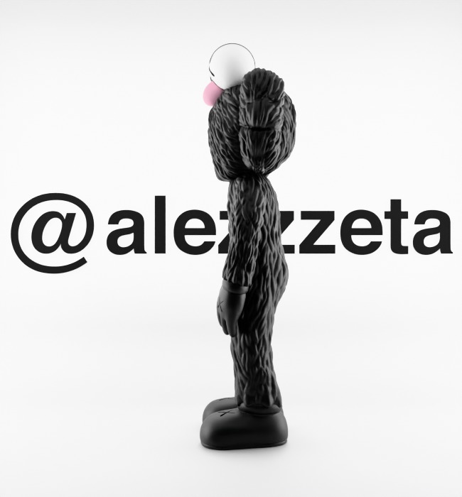 Kaws BFF Best Friend Forever Textured Low-poly 3D model_16