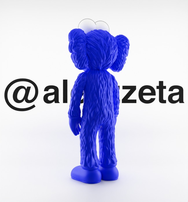 Kaws BFF Best Friend Forever Textured Low-poly 3D model_30