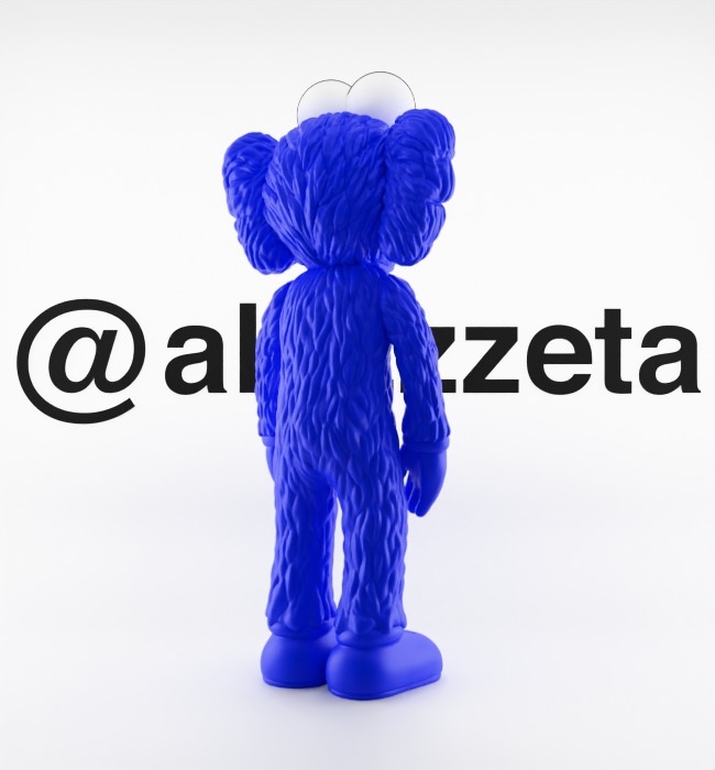 Kaws BFF Best Friend Forever Textured Low-poly 3D model_32