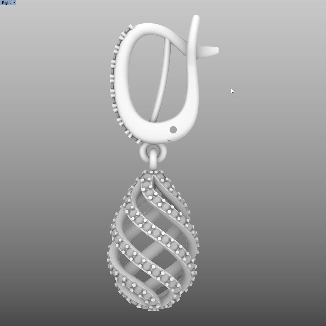 The drop of water 3D print model_6