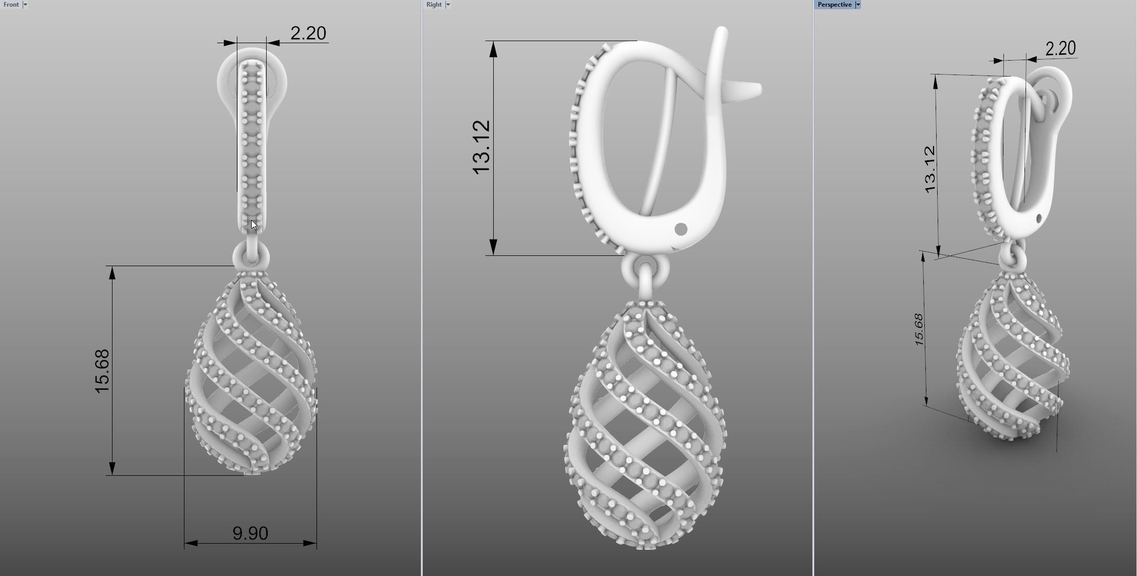 The drop of water 3D print model_7