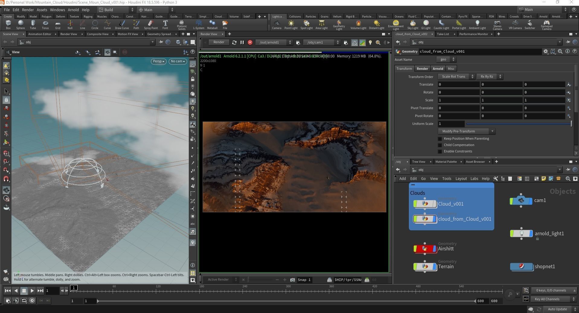 Mountains Cloud 3D model_2