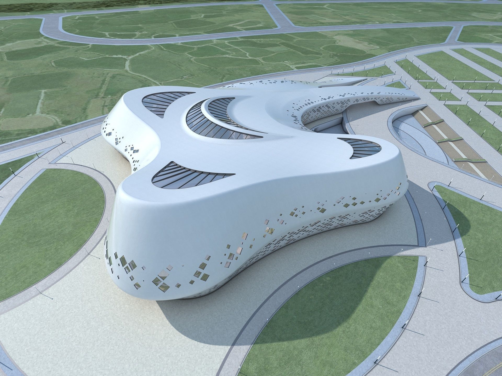 Commercial Center Complex 3D model_4