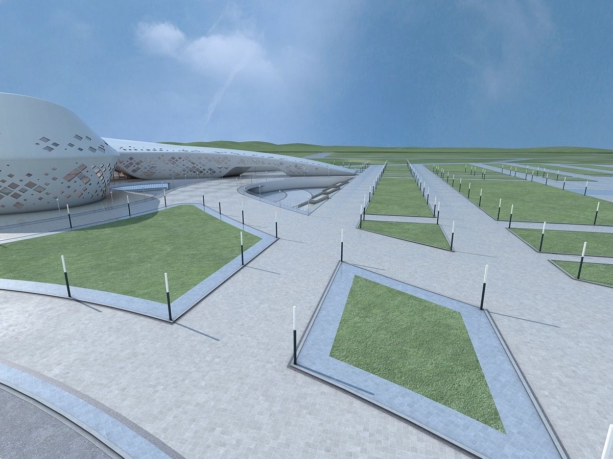 Commercial Center Complex 3D model_12