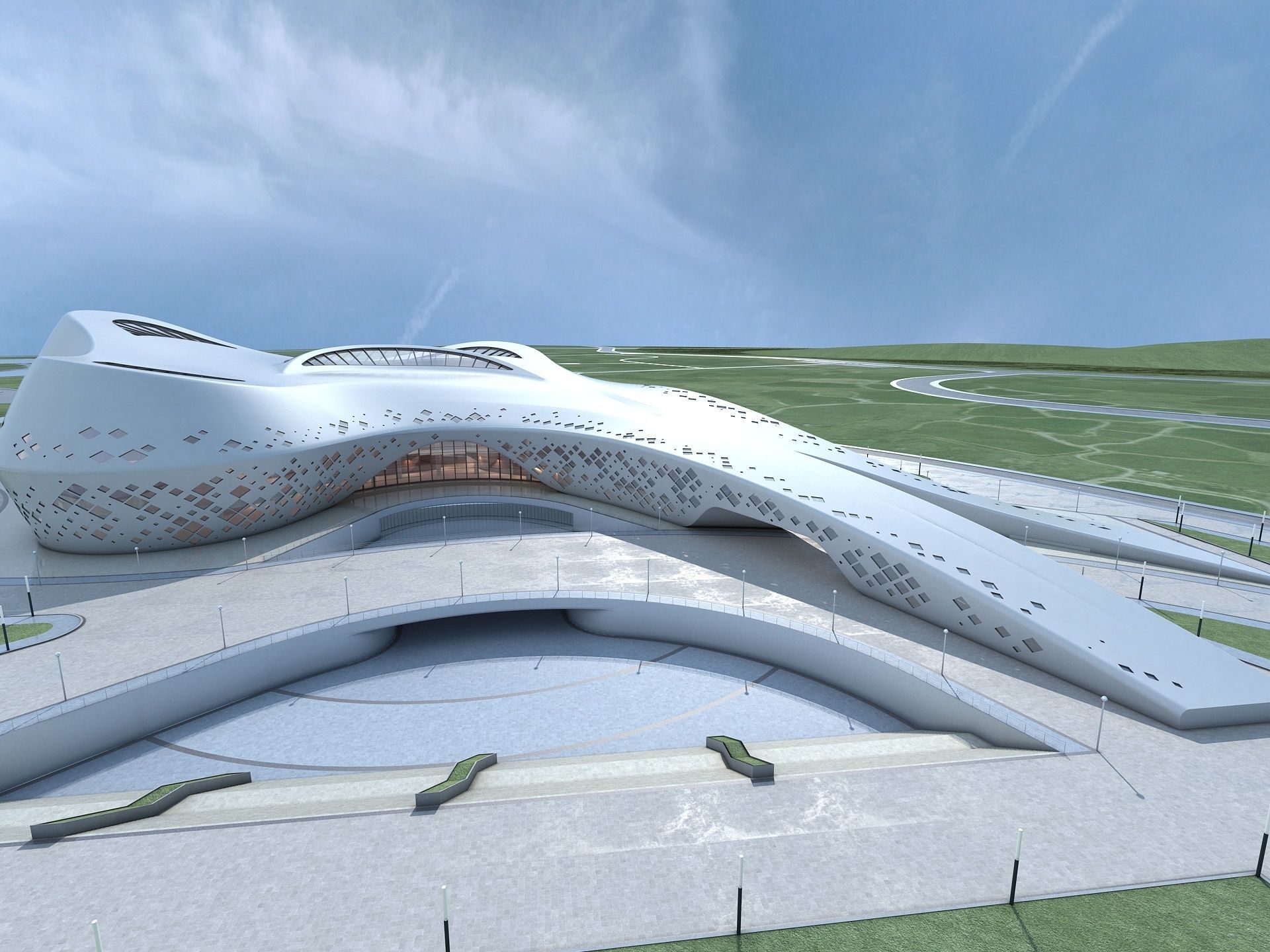 Commercial Center Complex 3D model_6