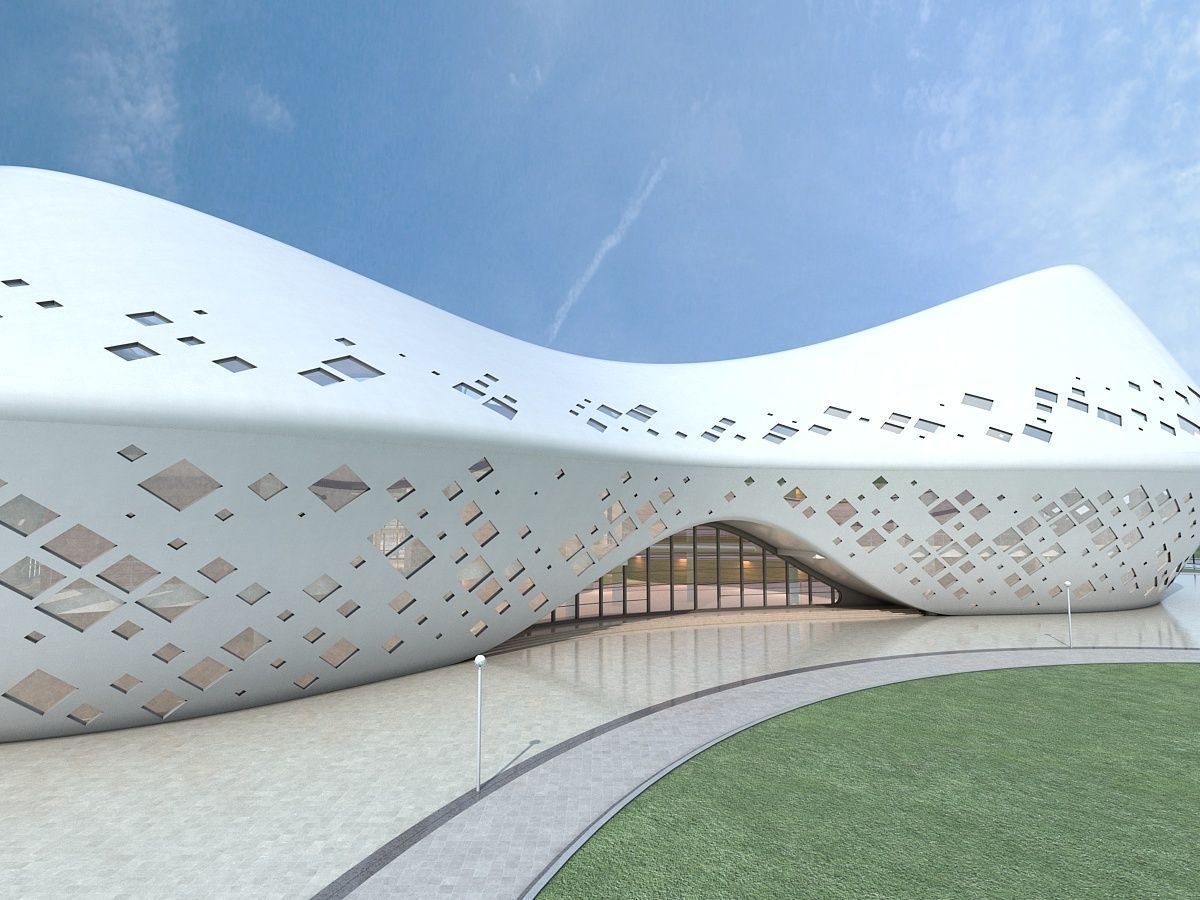 Commercial Center Complex 3D model_11