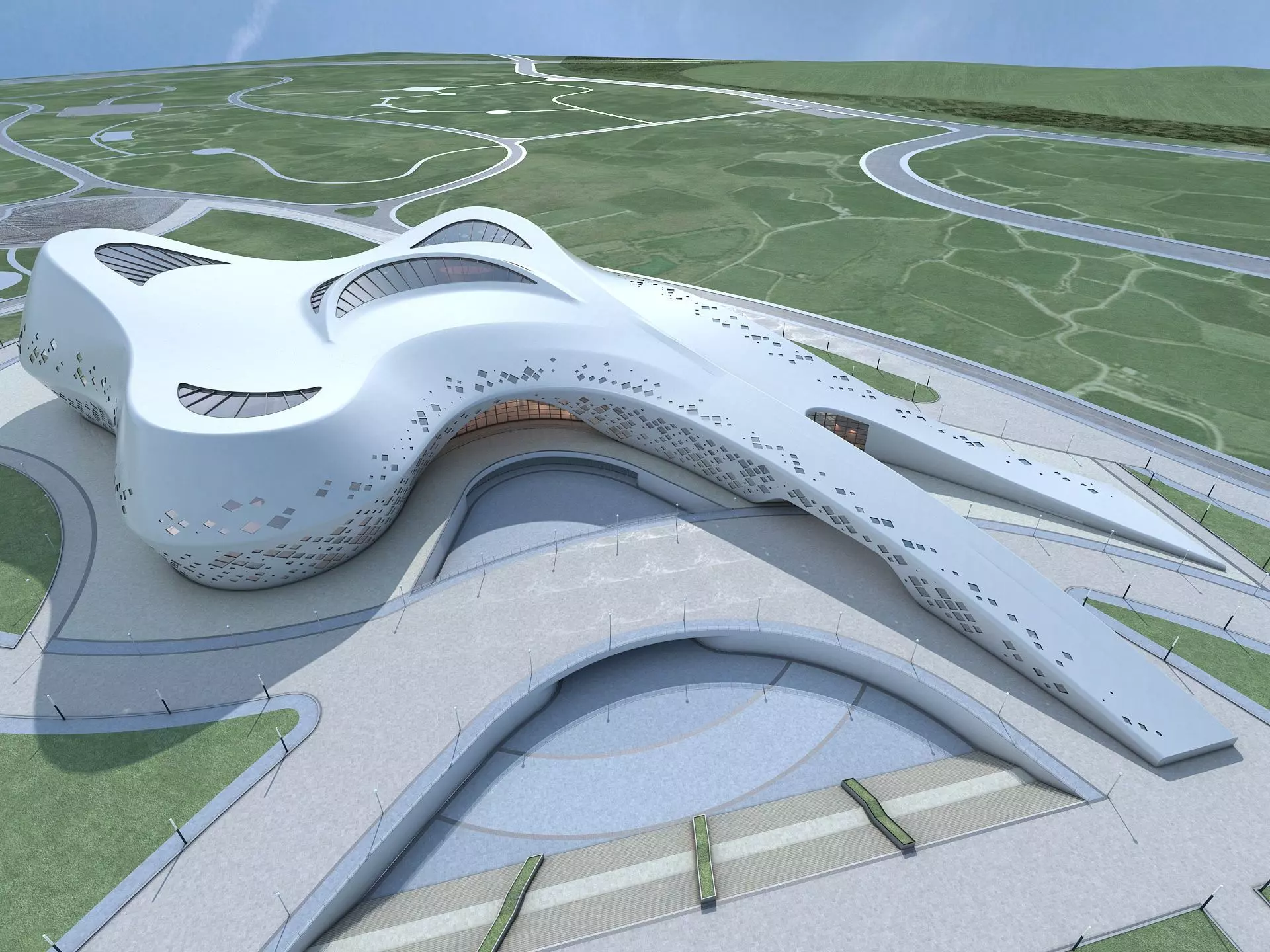 Commercial Center Complex 3D model_0