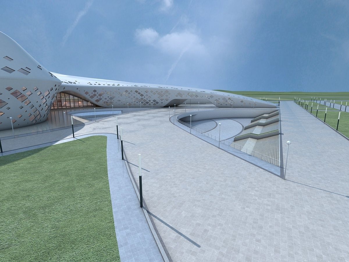 Commercial Center Complex 3D model_13