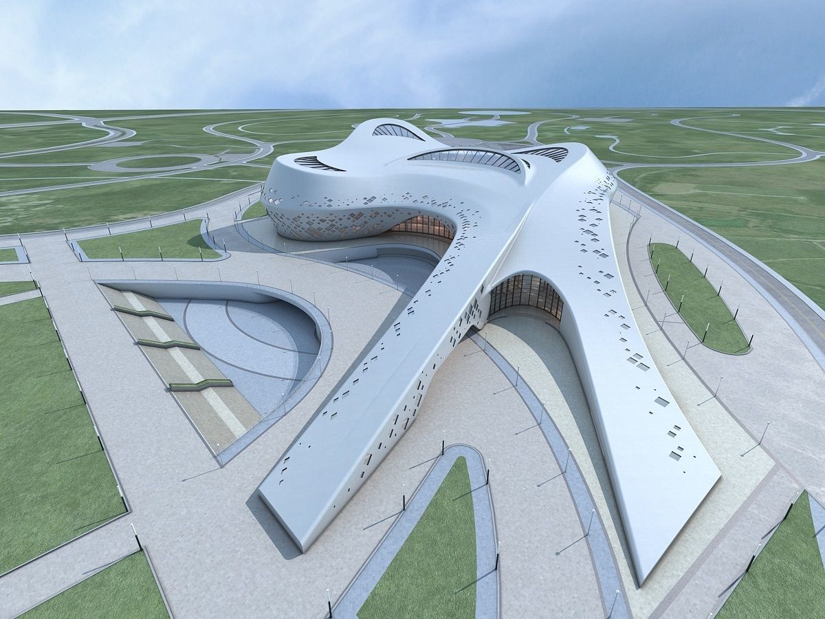 Commercial Center Complex 3D model_7