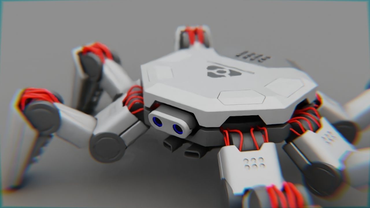 Spider Combat  rigged 3D model_3