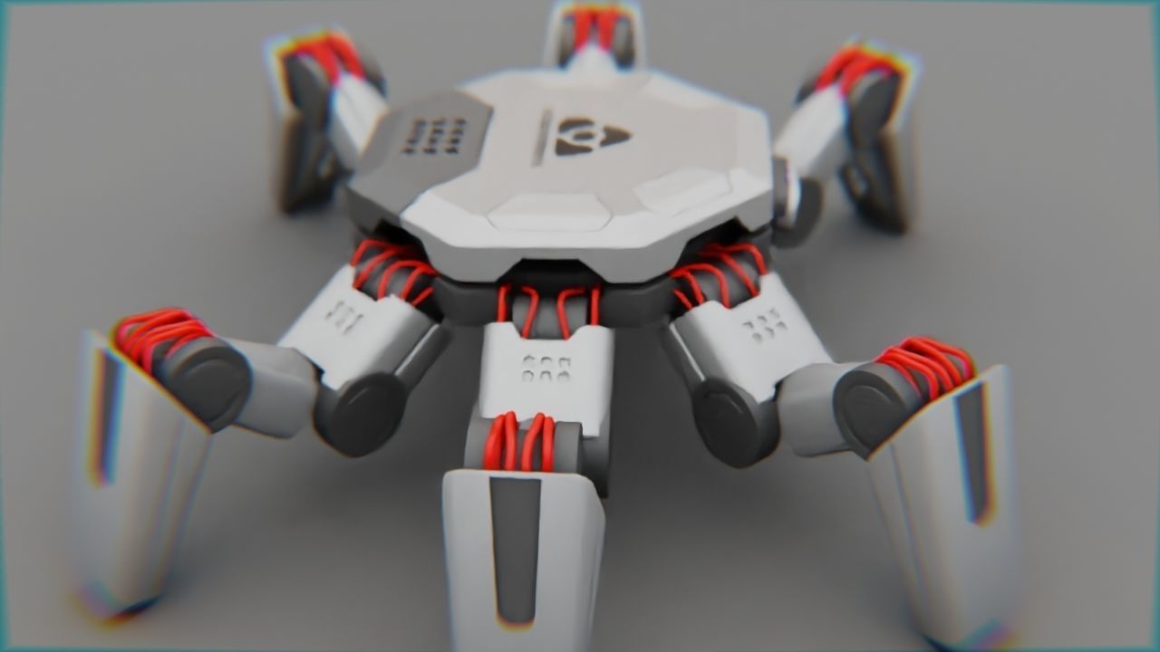 Spider Combat  rigged 3D model_12