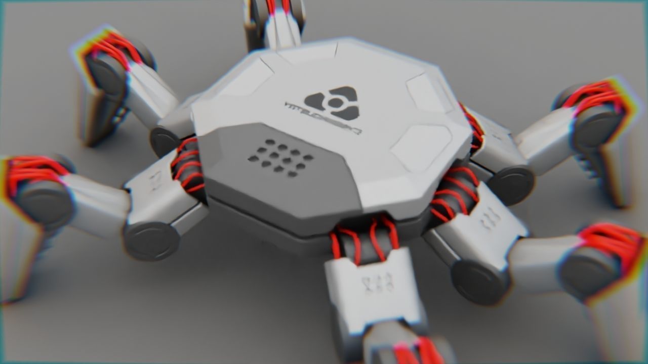 Spider Combat  rigged 3D model_10
