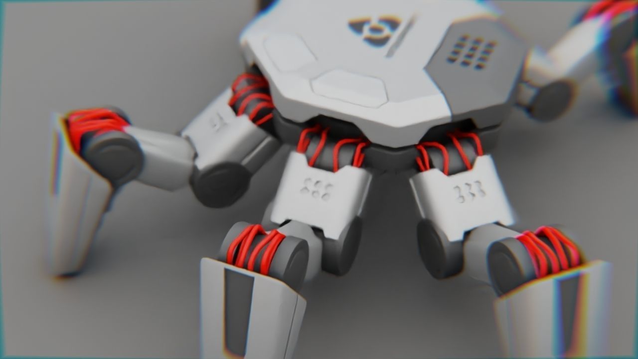 Spider Combat  rigged 3D model_6