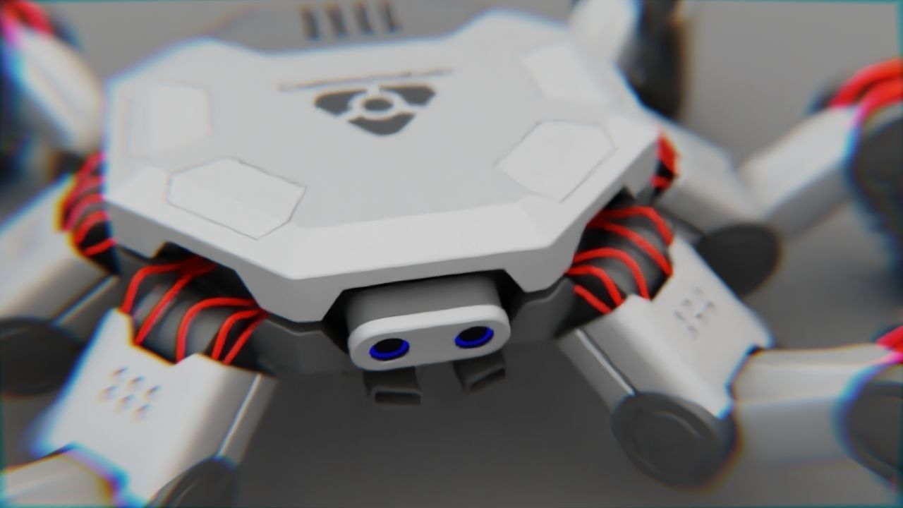 Spider Combat  rigged 3D model_1