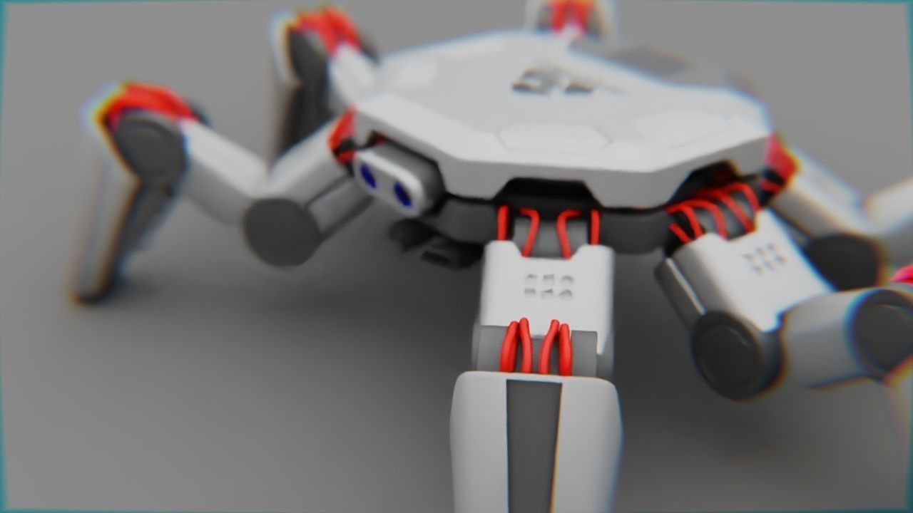 Spider Combat  rigged 3D model_4