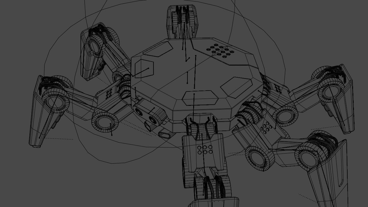 Spider Combat  rigged 3D model_37