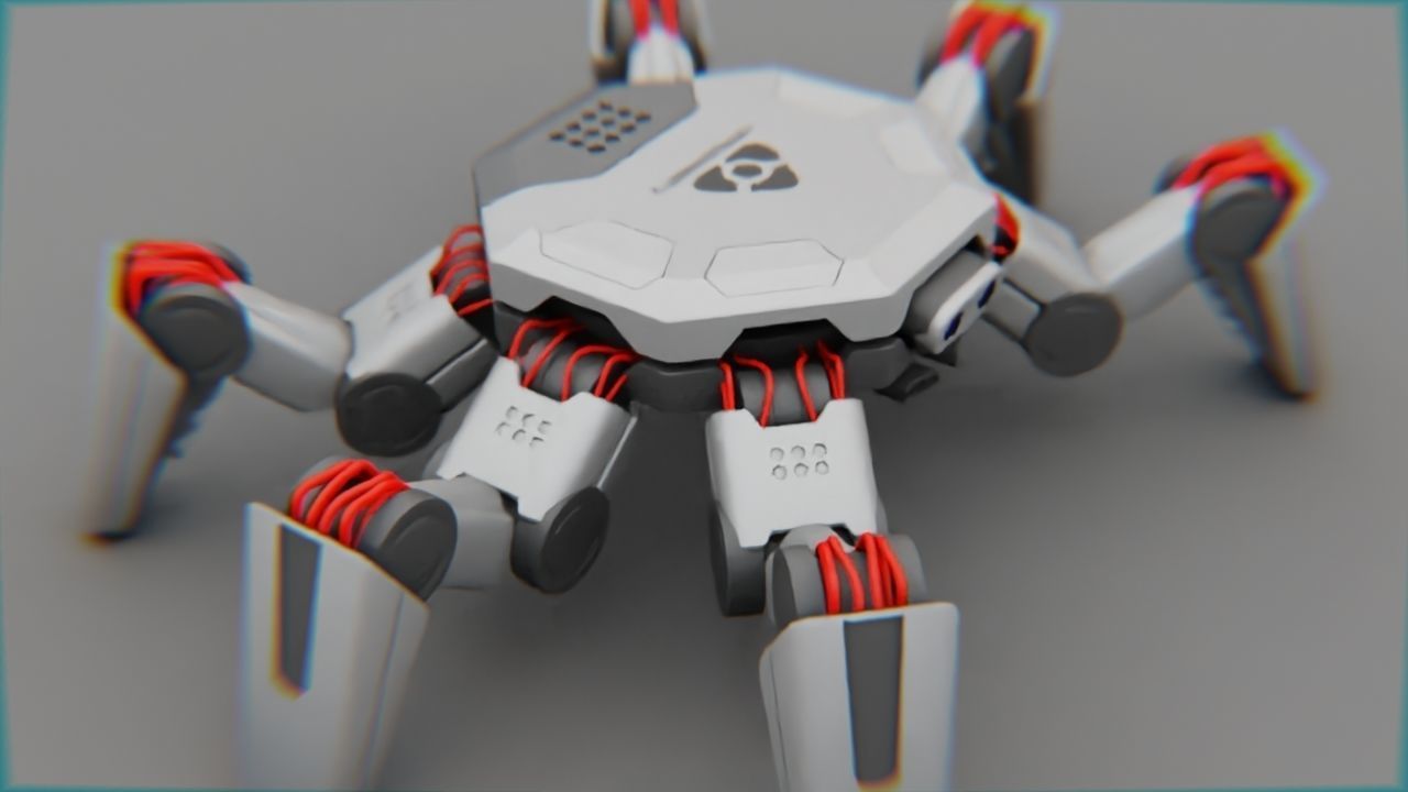 Spider Combat  rigged 3D model_13