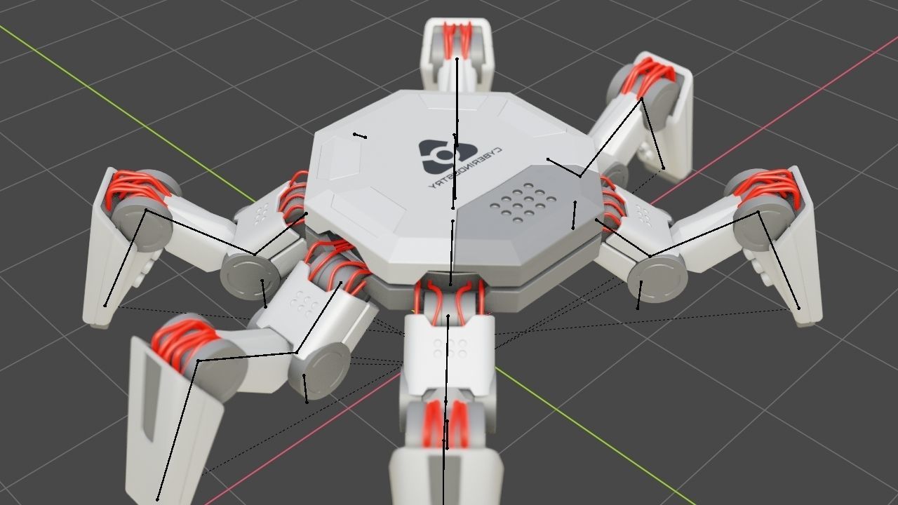 Spider Combat  rigged 3D model_29