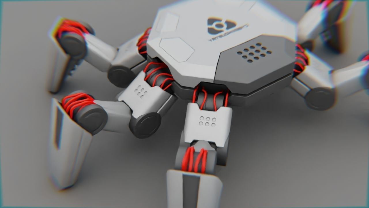 Spider Combat  rigged 3D model_7