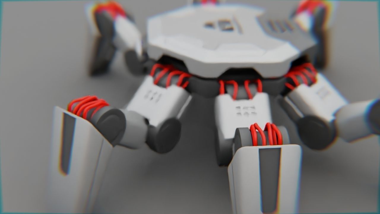 Spider Combat  rigged 3D model_5