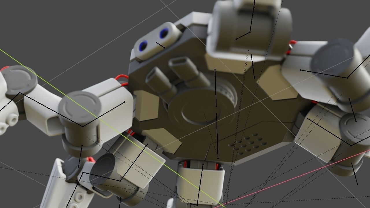 Spider Combat  rigged 3D model_28