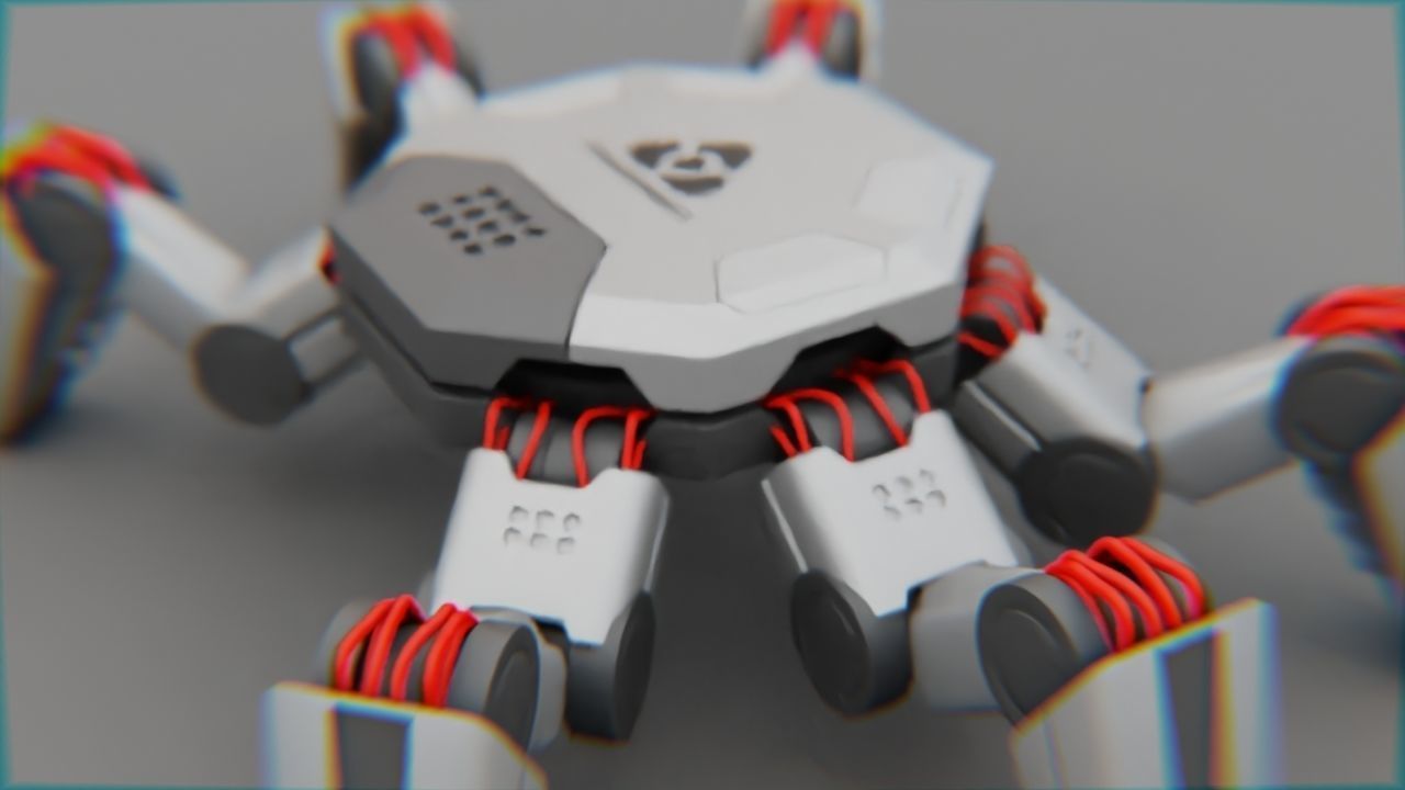 Spider Combat  rigged 3D model_11