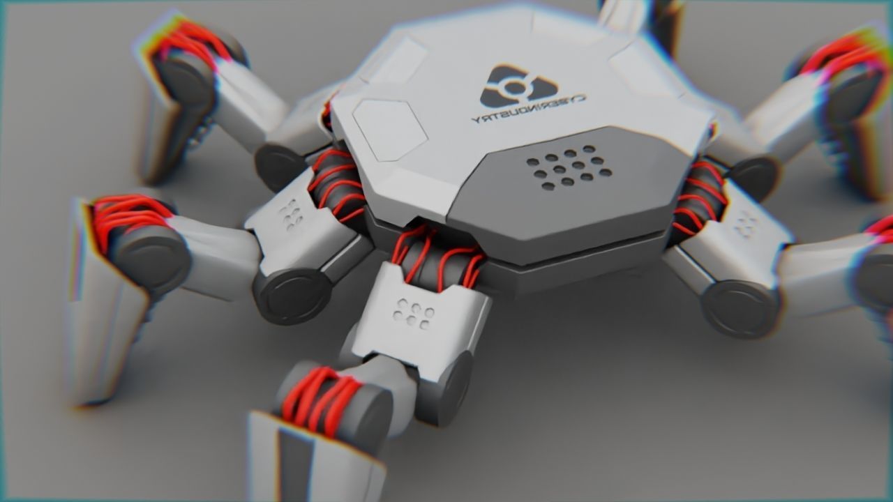 Spider Combat  rigged 3D model_8