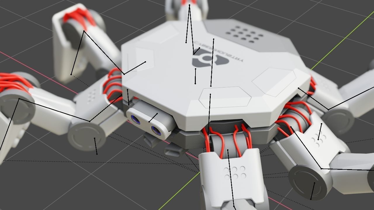 Spider Combat  rigged 3D model_27