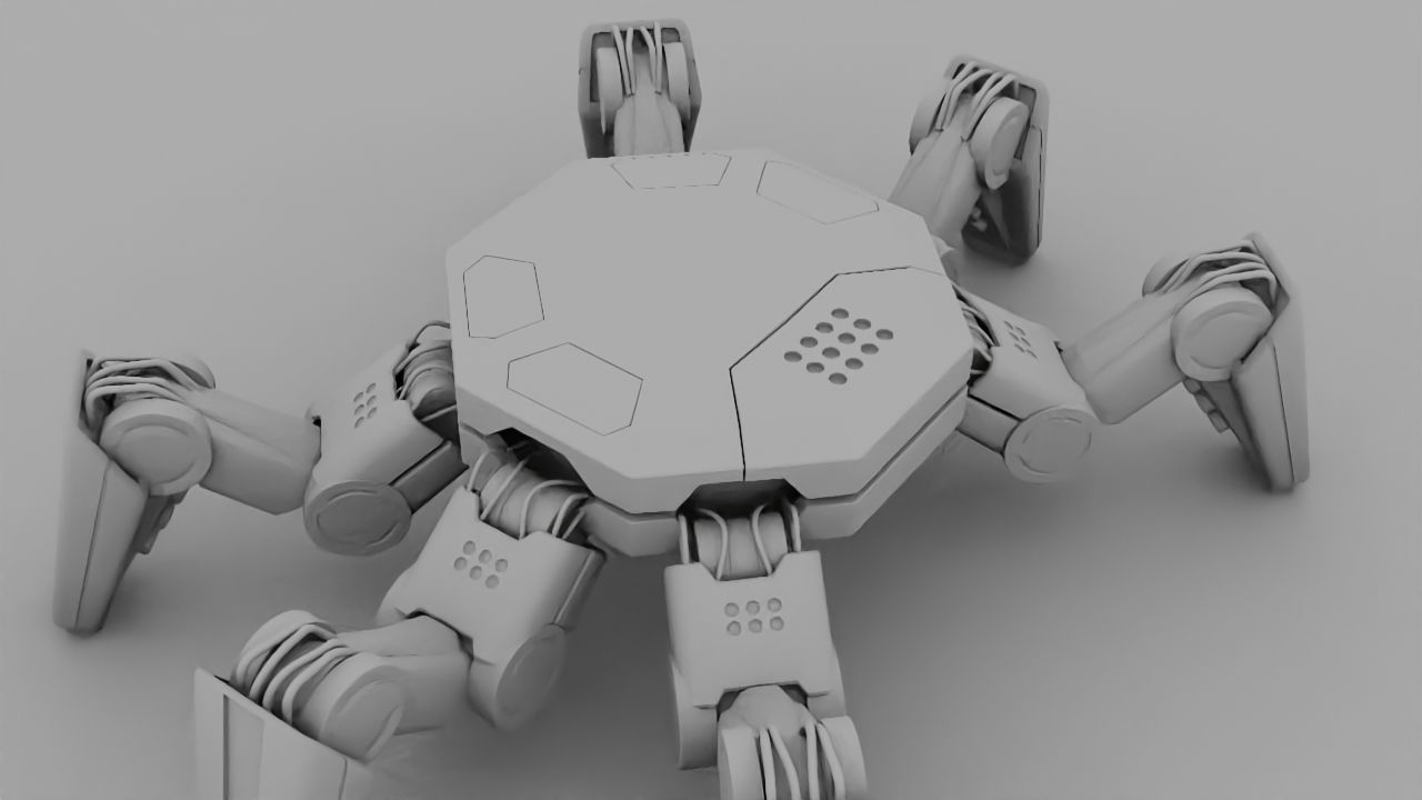 Spider Combat  rigged 3D model_36