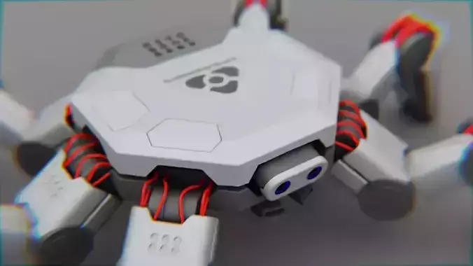 Spider Combat  rigged 3D model
